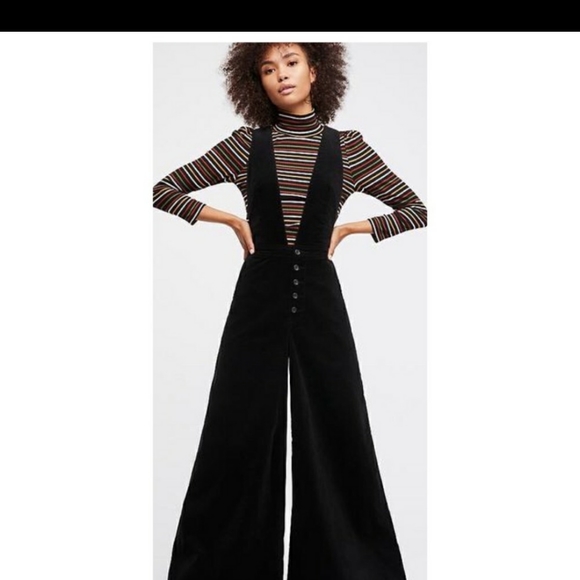 black corduroy jumpsuit
